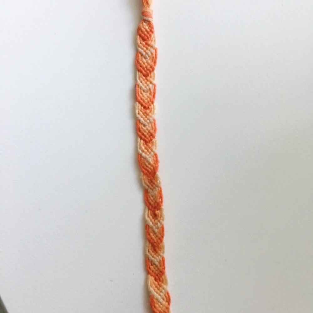 Leaf orange gradient friendship bracelet